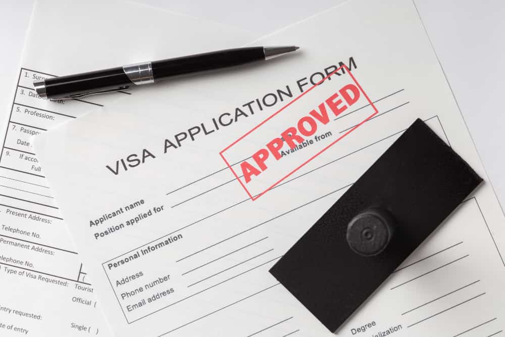 A approved Work permit visa application